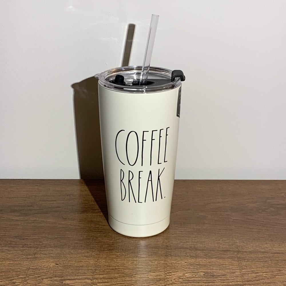 Rae Dunn COFFEE BREAK insulated tumbler 17oz